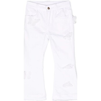 Abbigliamento Bambina Jeans Miss Blumarine JEANS IA3067T4033 Bianco