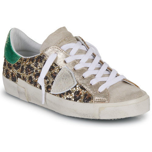 Scarpe Donna Sneakers basse Philippe Model PRSX LOW WOMAN Leopard / Verde / Beige