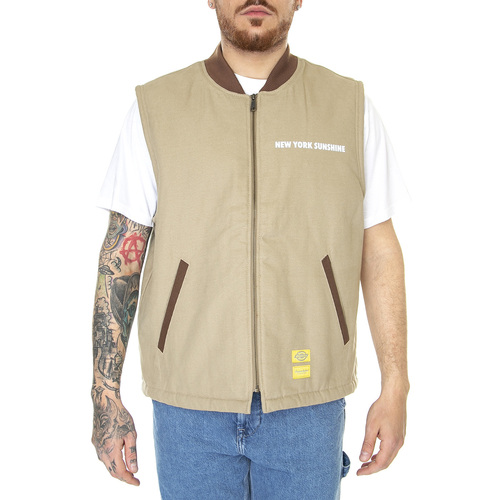 Abbigliamento Uomo Giacche Dickies NY herpa Lined Duck Vest Desert and Beige