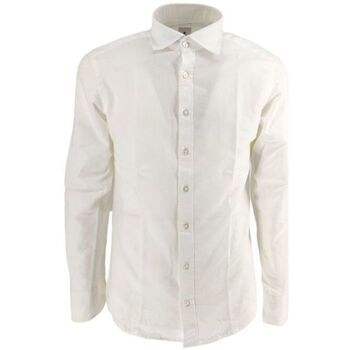 Abbigliamento Uomo Camicie maniche lunghe Bastoncino Camicia Simo Uomo White Bianco