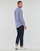 Abbigliamento Uomo Camicie maniche lunghe Polo Ralph Lauren CHEMISE AJUSTEE EN POPLINE DE COTON COL BOUTONNE Marine / Bianco