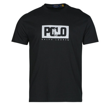 Abbigliamento Uomo T-shirt maniche corte Polo Ralph Lauren T-SHIRT AJUSTE EN COTON LOGO POLO RALPH LAUREN Nero