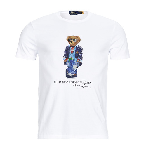 Abbigliamento Uomo T-shirt maniche corte Polo Ralph Lauren T-SHIRT AJUSTE EN COTON REGATTA BEAR Bianco