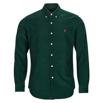 Abbigliamento Uomo Camicie maniche lunghe Polo Ralph Lauren CHEMISE COUPE DROITE EN VELOURS COTELE Verde