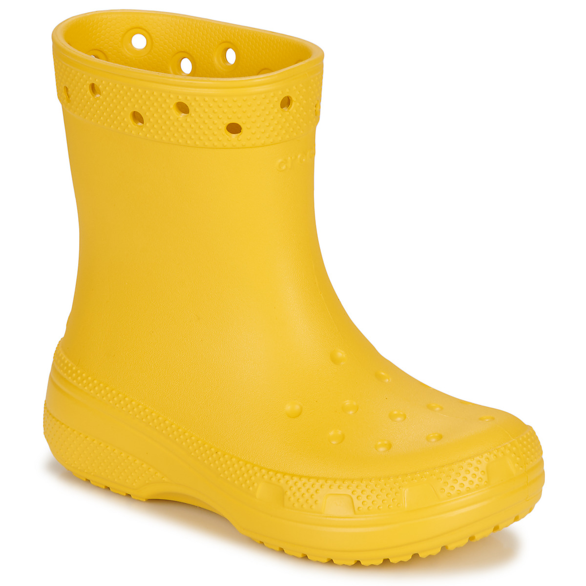 Scarpe Unisex bambino Stivali da pioggia Crocs Classic Boot K Giallo