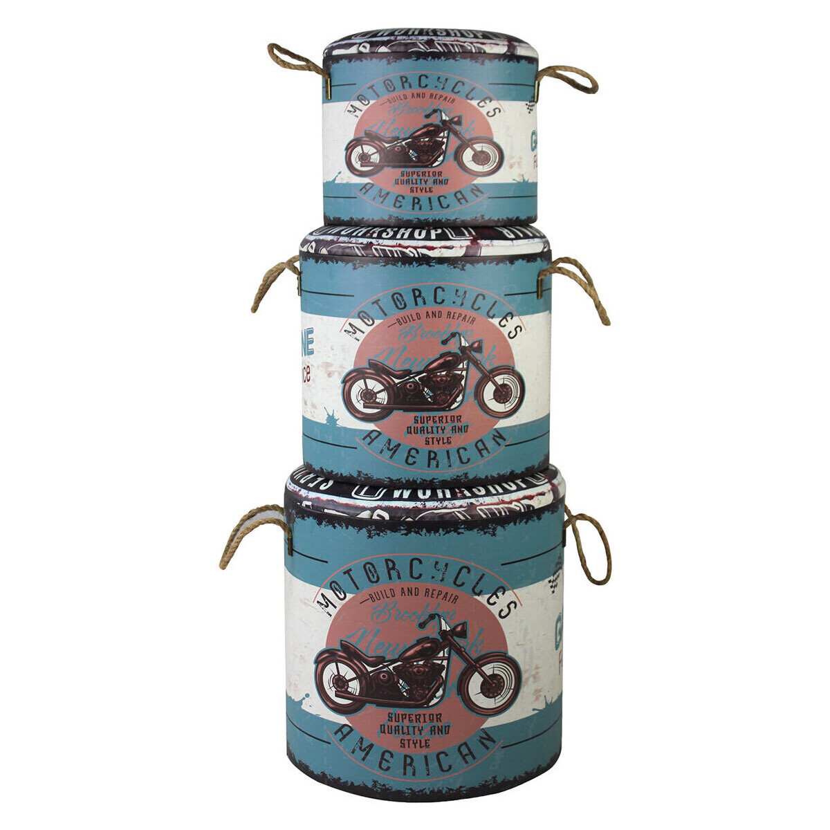 Casa Bauli / scatole di immagazzinaggio Signes Grimalt Bares Vintage 3U Motorcycle Blu