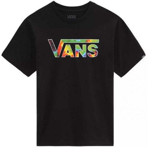 Abbigliamento Bambino T-shirt maniche corte Vans T-Shirt  By Classic Logo Black/spiral Tie Dye Nero