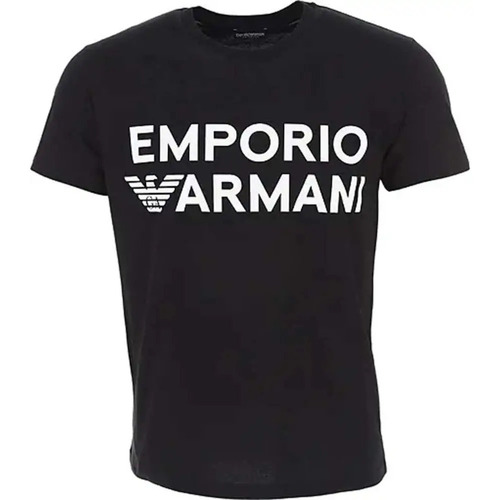 Abbigliamento Uomo T-shirt maniche corte Emporio Armani Big front logo Nero