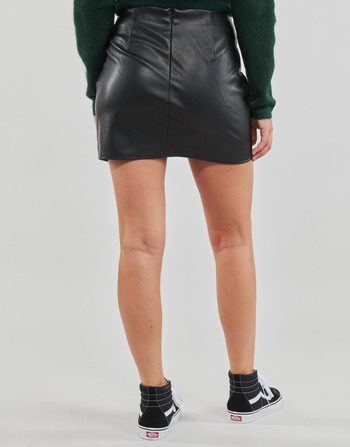Only ONLLENI FAUX LEATHER SLIT SKIRT PNT Nero