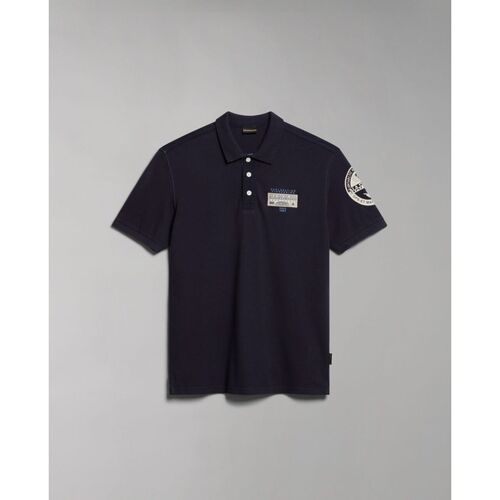 Abbigliamento Uomo T-shirt & Polo Napapijri E-AMUNDSEN NP0A4H6A-176 BLU MARINE Blu