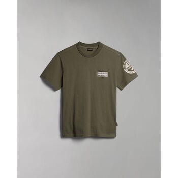 Abbigliamento Uomo T-shirt & Polo Napapijri S-AMUNDSEN NP0A4H6B-GAE GREEN LICHEN Verde