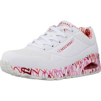 Scarpe Sneakers Skechers UNO - LOVING LOVE Bianco