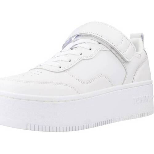 Scarpe Donna Sneakers Tommy Jeans ADHESIVE STRIP FLATFORM Bianco