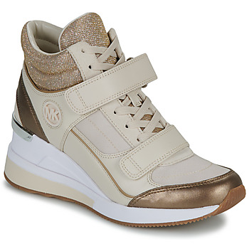 Scarpe Donna Sneakers alte MICHAEL Michael Kors GENTRY HIGH TOP Beige / Oro