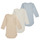 Abbigliamento Bambino Pigiami / camicie da notte Petit Bateau BODY US ML PASTEL PACK X3 Blu / Bianco / Beige