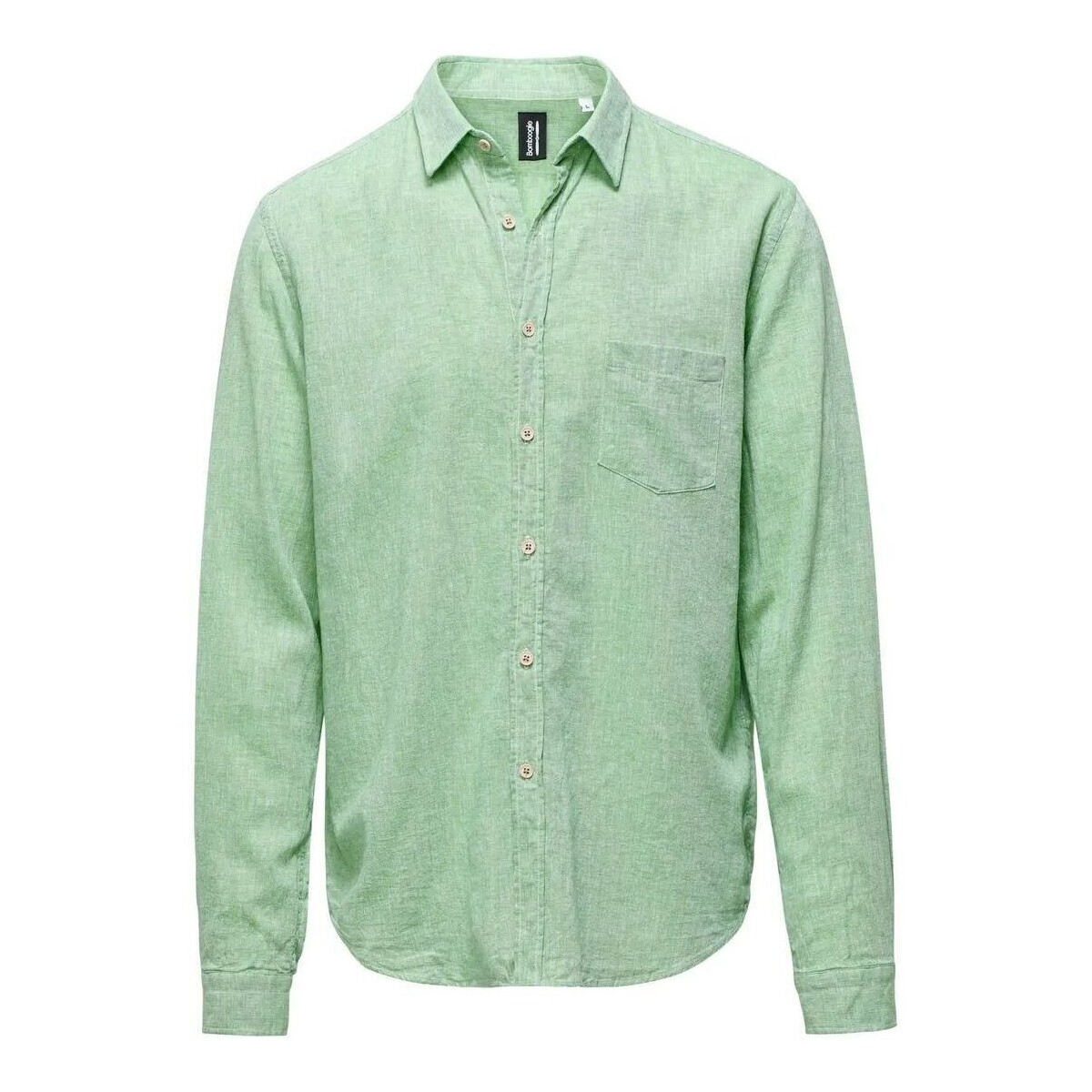 Abbigliamento Uomo Camicie maniche lunghe Bomboogie SM7880 T LITP-338 GUACAMOLE Verde