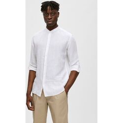 Abbigliamento Uomo Camicie maniche lunghe Selected 16088372 REGKYLIAN-BRIGHT WHITE Bianco