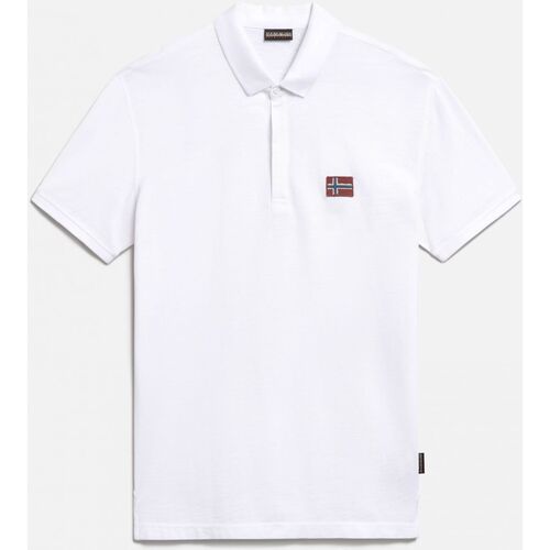 Abbigliamento Uomo T-shirt & Polo Napapijri EBEA NP0A4G2M-002 BRIGHT WHITE Bianco
