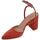 Scarpe Donna Décolleté Malu Shoes Scarpe decollete donna slingback in camoscio corallo aperto sul Rosso