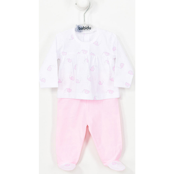Abbigliamento Bambina Completo Babidu 54315-ROSA Multicolore