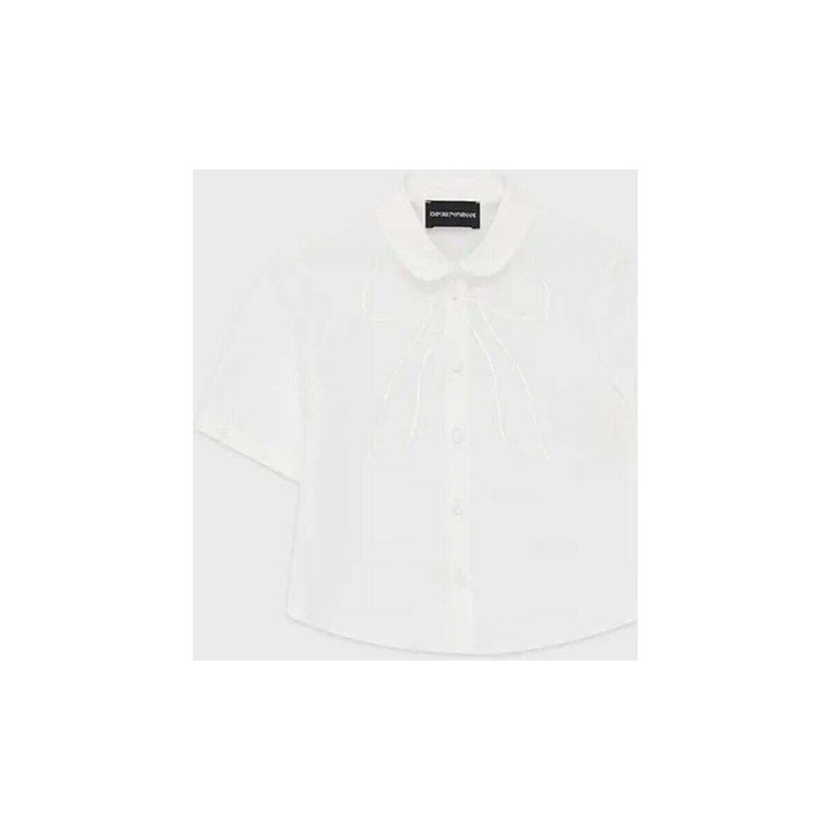 Abbigliamento Unisex bambino Camicie maniche lunghe Emporio Armani  Bianco