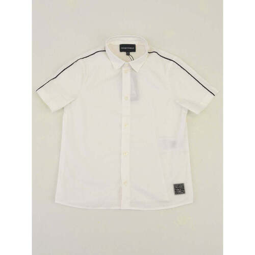 Abbigliamento Bambino Camicie maniche lunghe Emporio Armani  Bianco