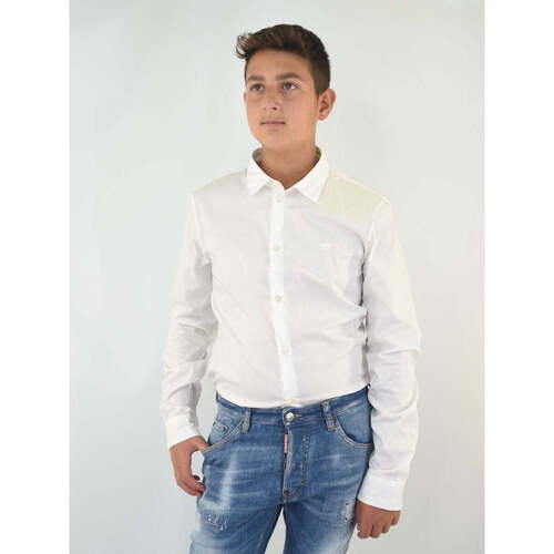 Abbigliamento Bambino Camicie maniche lunghe Emporio Armani  Bianco