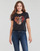 Abbigliamento Donna T-shirt maniche corte Desigual HEART Nero / Multicolore