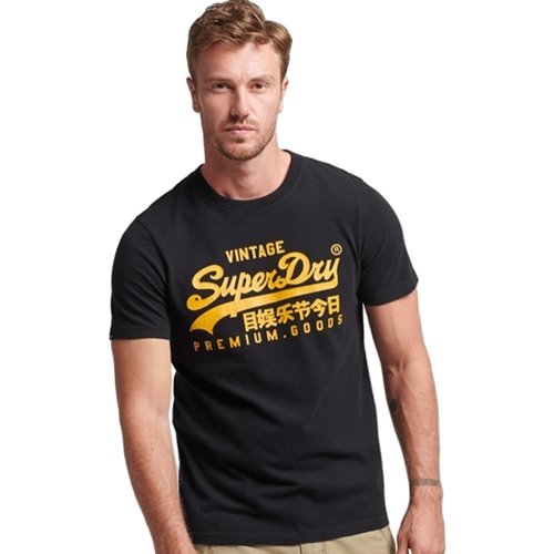Abbigliamento Uomo T-shirt maniche corte Superdry Vintage Heritage Nero