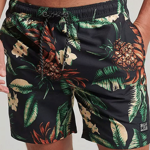 Abbigliamento Uomo Shorts / Bermuda Superdry Pantaloncini da bagno  - Hawaiian Swimshort Blu
