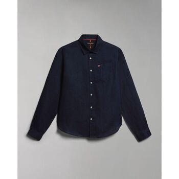 Abbigliamento Uomo Camicie maniche lunghe Napapijri G-CRETON NP0A4H1C-176 BLU MARINE Blu