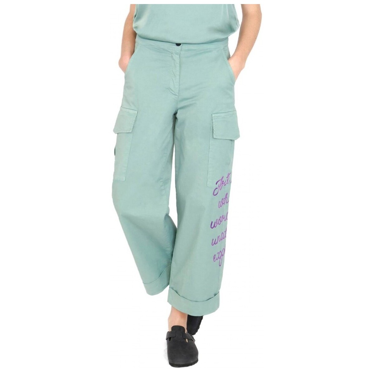 Abbigliamento Donna Jeans Ko Samui Tailors Pantalone Cargo Relief Beige