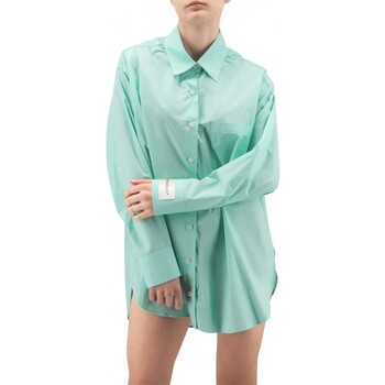 Abbigliamento Donna T-shirt & Polo Hinnominate Camicia In Cotone Over Con Etk Verde