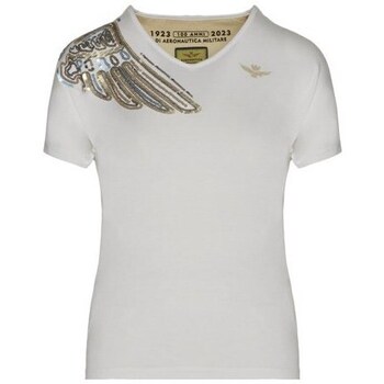 Abbigliamento Donna T-shirt maniche corte Aeronautica Militare TS2110DJ60173009 Bianco