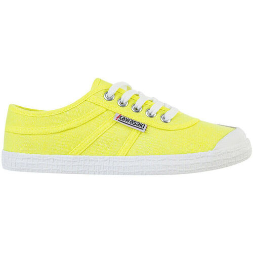 Scarpe Uomo Sneakers Kawasaki Original Neon Canvas Shoe K202428 5001 Safety Yellow Giallo