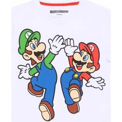 Abbigliamento Unisex bambino T-shirt maniche corte Super Mario HE1460 Bianco