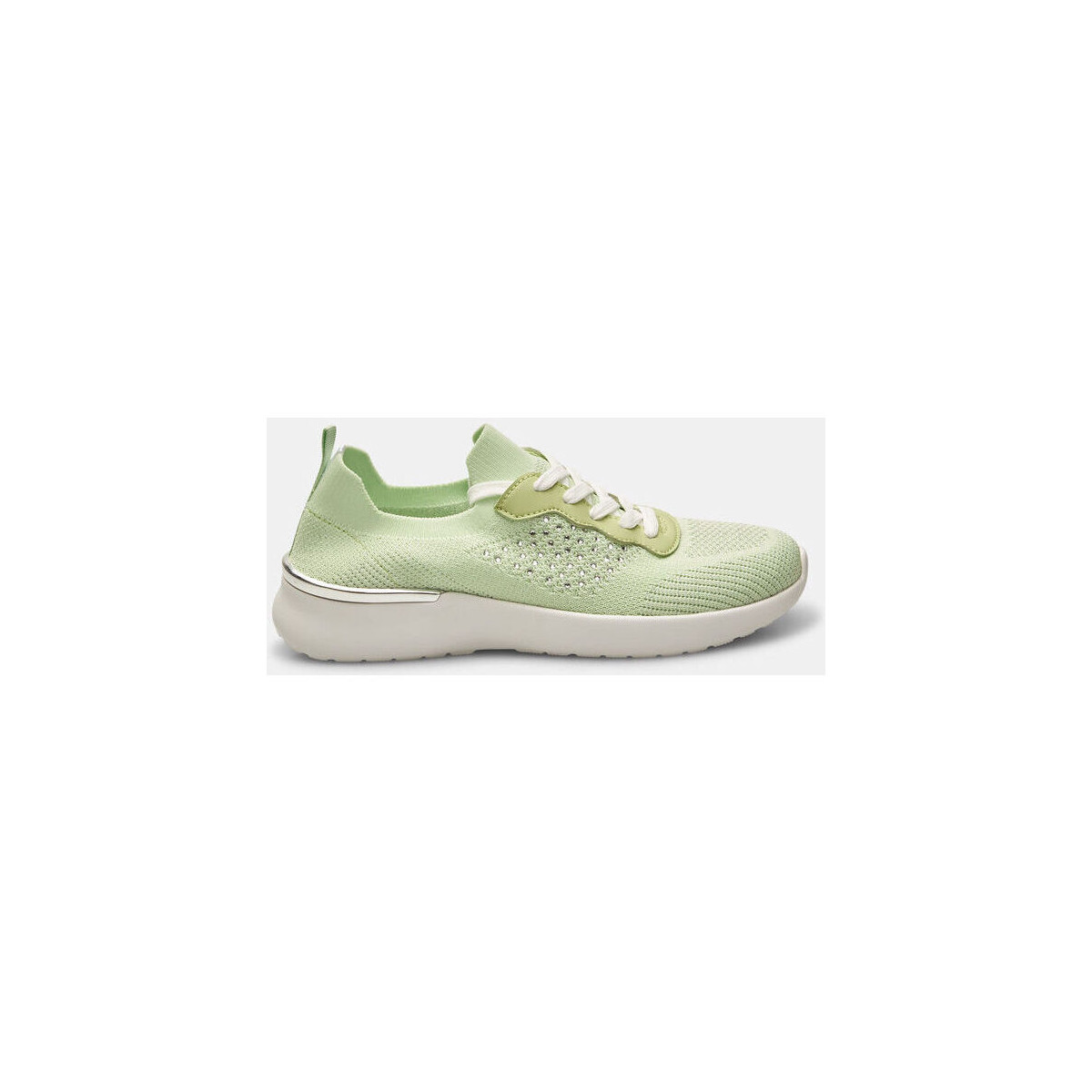 Scarpe Donna Sneakers Bata Sneaker in knit traforato con lacci Verde