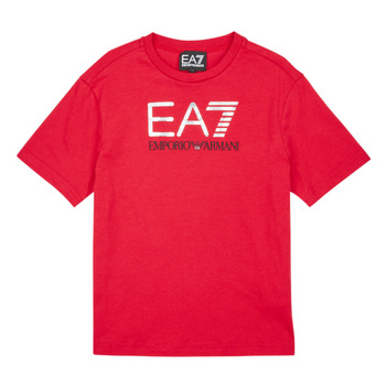 Abbigliamento Bambino T-shirt maniche corte Emporio Armani EA7 VISIBILITY TSHIRT Rosso