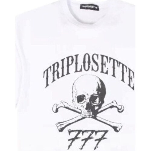 Abbigliamento Uomo T-shirt maniche corte Triplosette 777 TRSM447 Bianco