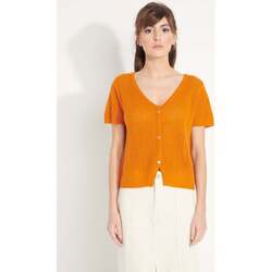 Abbigliamento Donna Gilet / Cardigan Studio Cashmere8 AVA 5 Arancio