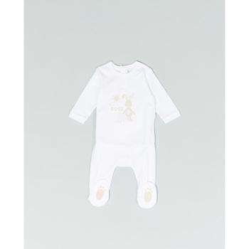 Abbigliamento Bambino Tuta BOSS Tutina da notte per neonati in cotone Bianco
