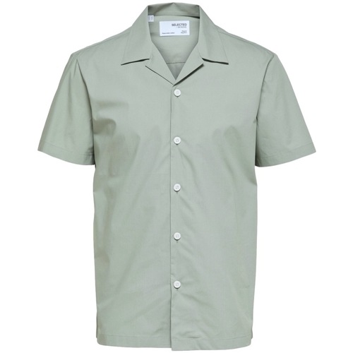Abbigliamento Uomo Camicie maniche lunghe Selected Regmeo - Seagrass Verde