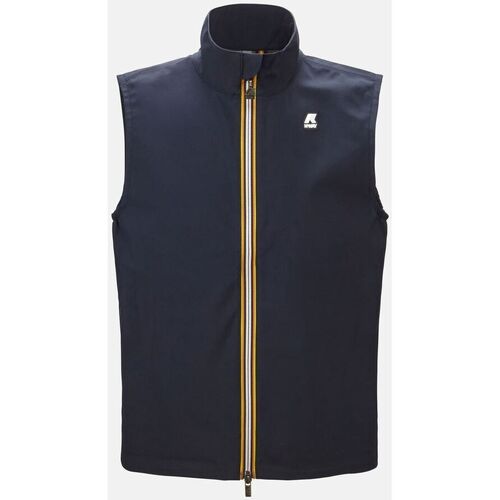 Abbigliamento Uomo Gilet / Cardigan K-Way Gilet Uomo Haris bonded jersey K4115BW Blu Blu