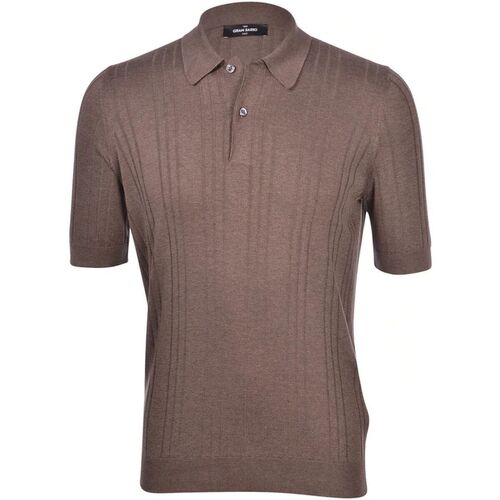 Abbigliamento Uomo T-shirt & Polo Gran Sasso T-Shirt e Polo Uomo  43183/23512 Blu Marrone