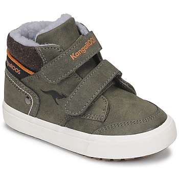 Scarpe Unisex bambino Sneakers alte Kangaroos KaVu Primo V Kaki / Arancio