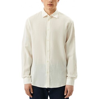 Abbigliamento Uomo T-shirt & Polo Liu Jo Camicia In Lino Regular Fit Longlinen Bianco