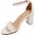 Scarpe Donna Sandali Malu Shoes Sandalo alto donna bianco con tacco doppio 6 cm cinturino alla Bianco
