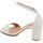 Scarpe Donna Sandali Malu Shoes Sandalo alto donna bianco con tacco doppio 6 cm cinturino alla Bianco