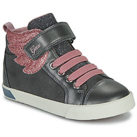 Scarpe Bambina Sneakers alte Geox B KILWI GIRL Grigio / Rosa