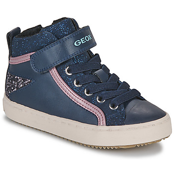 Scarpe Bambina Sneakers alte Geox J KALISPERA GIRL Marine / Rosa